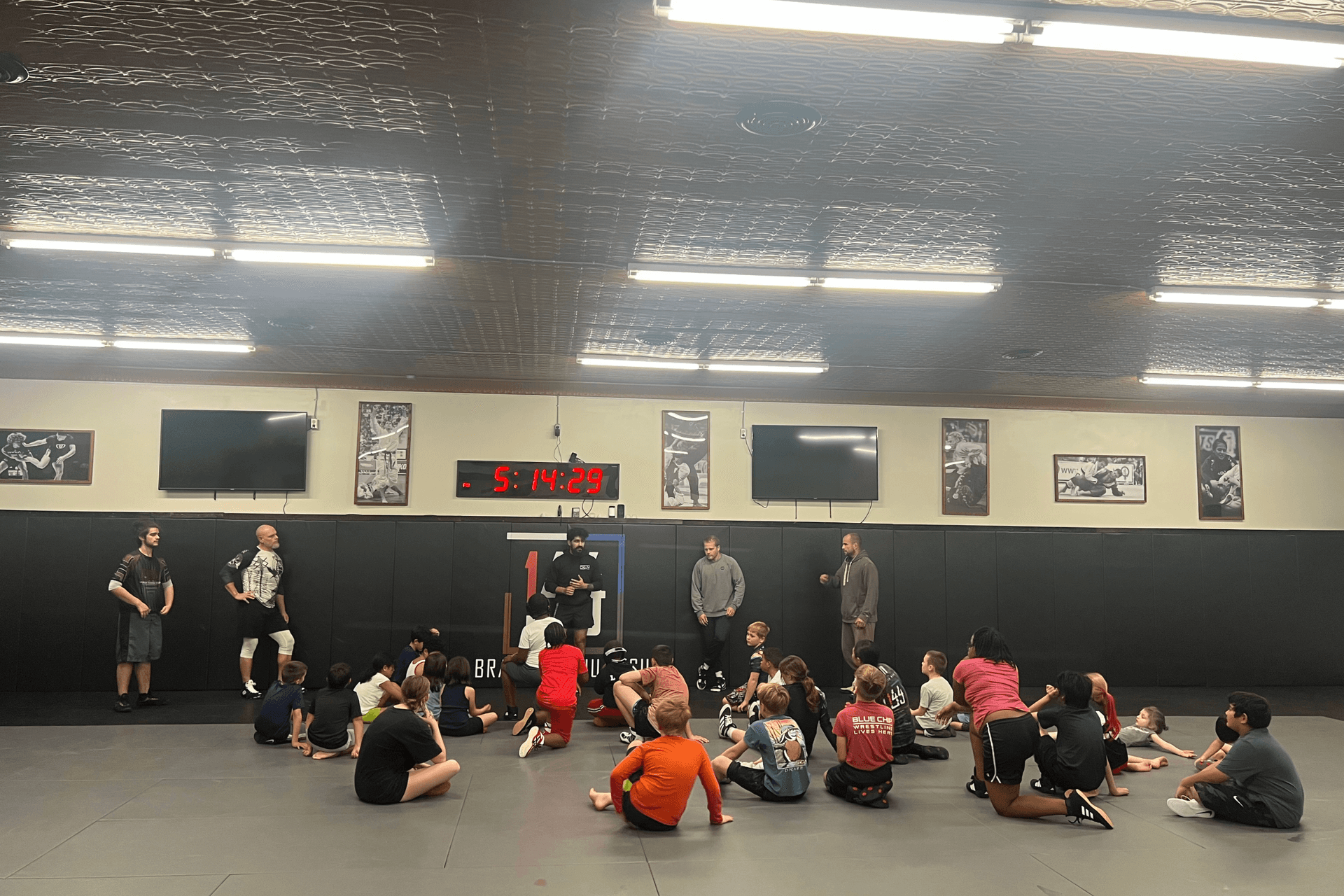 Dinwiddie wrestling club practice